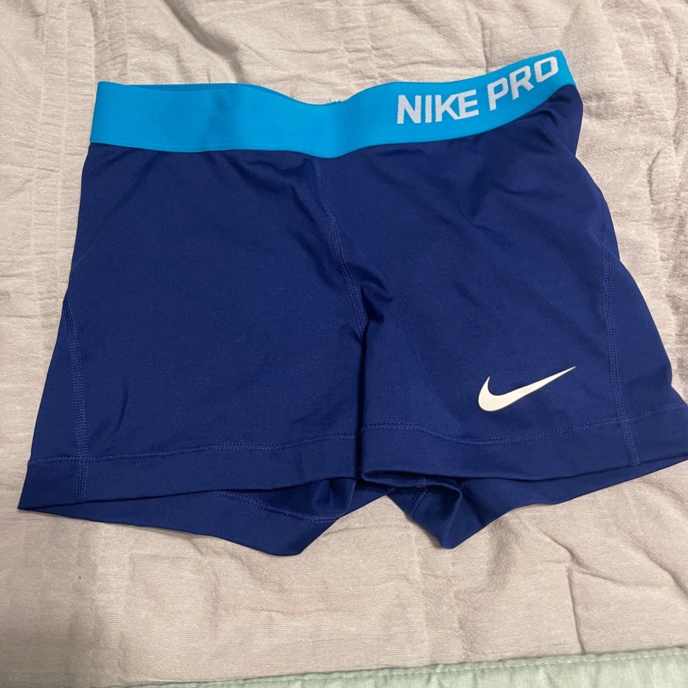 Blue Nike Pro Shorts